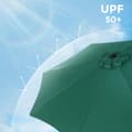 Miniatyrbillede 4 af 6: 290 cm haveparasol, UPF 50+, solafskærmning, 30° hældning i 2 retninger, håndsving til åbning og lukning, til udendørs haver, pool, balkon, terrasse,