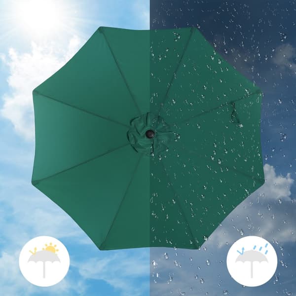 290 cm haveparasol, UPF 50+, solafskærmning, 30° hældning i 2 retninger, håndsving til åbning og lukning, til udendørs haver, pool, balkon, terrasse,