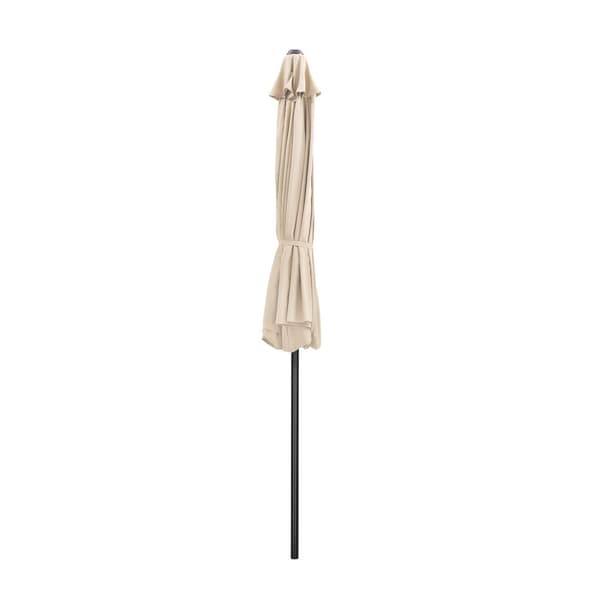 290 cm haveparasol, UPF 50+, solafskærmning, 30° hældning i 2 retninger, håndsving til åbning og lukning, til udendørs haver, pool, balkon, terrasse,
