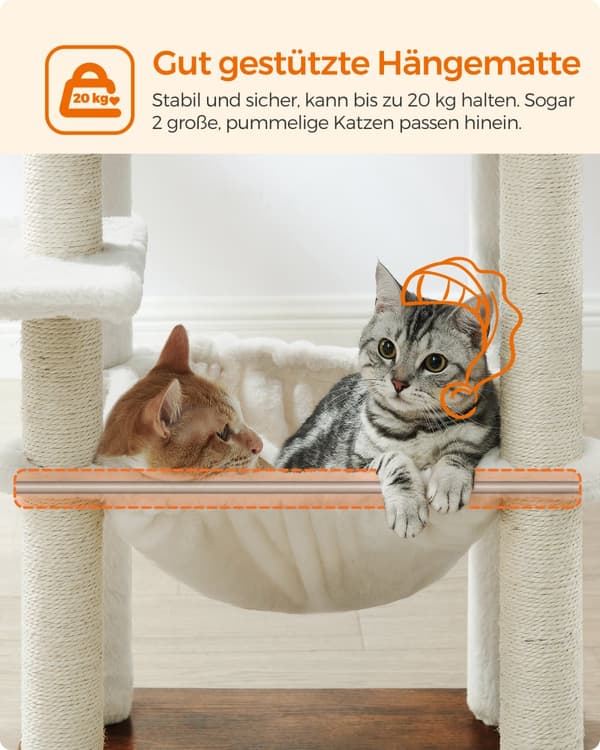 Kissan raapimispylväs 138 cm Moderni kissa huonekalut monitasoinen kissa raapimispylväs Cuddly Cave Sisal Posts riippumaton alustat pehmeä pehmoinen