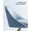 Miniatyrbild 4 av 6: Homeoffice Stol Svängbar skrivbordsstol Skumstoppning Höjdjusterbar Studie Sovrum Blå OBG020Q01