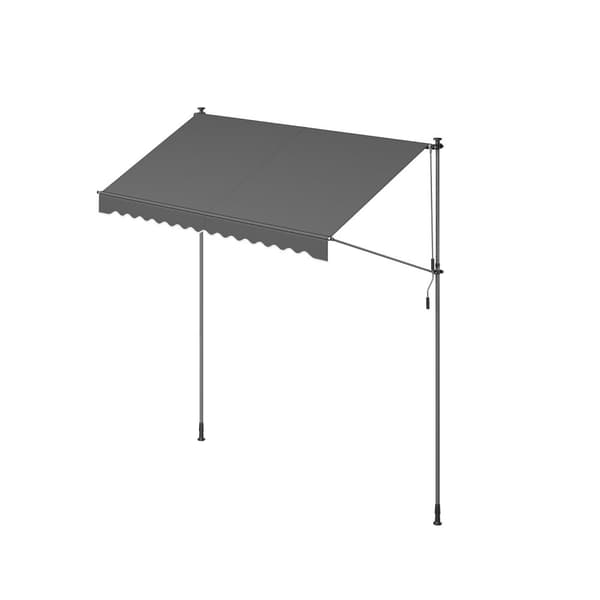 Klämbar markis med handvev 300 x 120 cm antracit