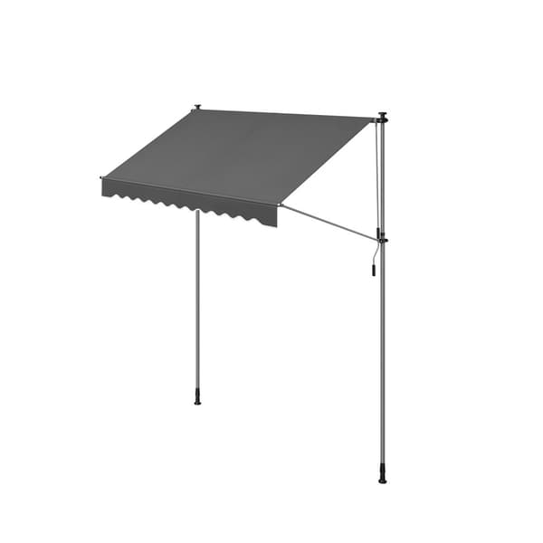Klämbar markis med handvev 250 x 120 cm antracit
