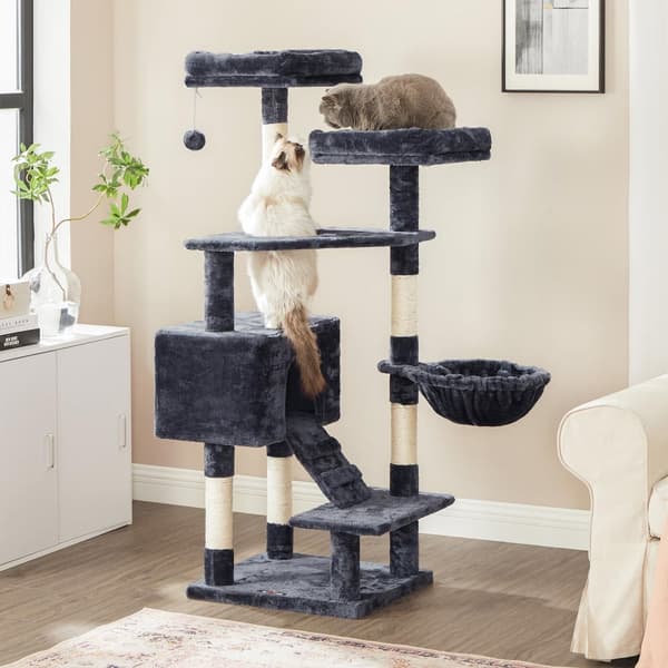 Kissapuu, kissatorni 142 cm, kissojen toimintakeskus, savunharmaa PCT160G01