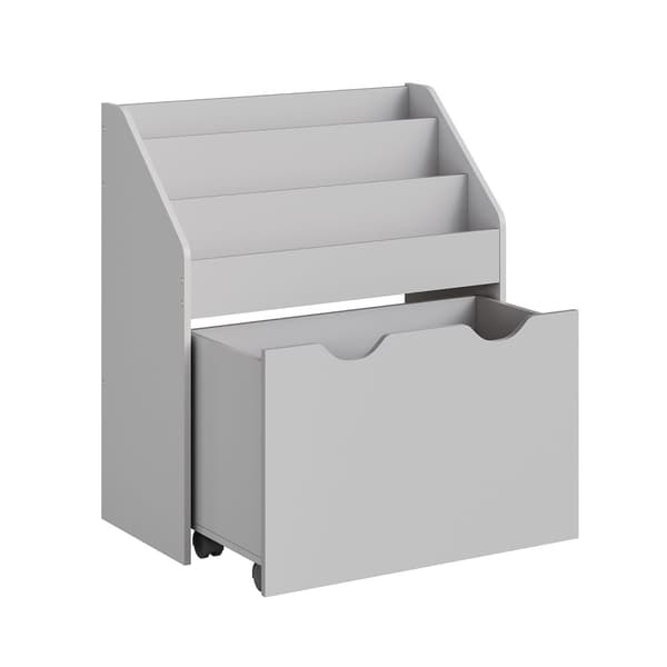 Leksakshylla med 3 hyllplan på hjul dove grey