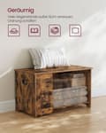 Miniatyrbillede 4 af 6: Bænk med opbevaringsplads i vintagestil vintage brun