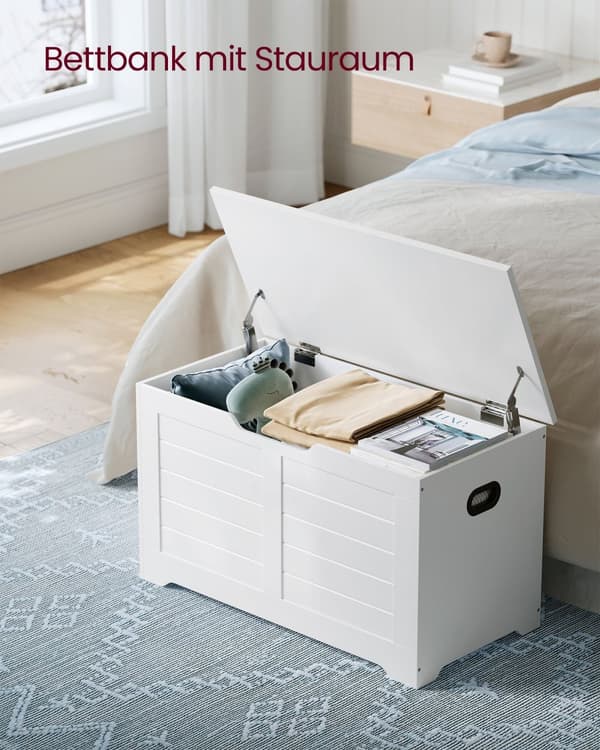 Bænk med opbevaringsplads i vintagestil vintage brun