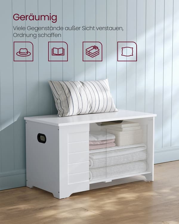 Bænk med opbevaringsplads i vintagestil vintage brun