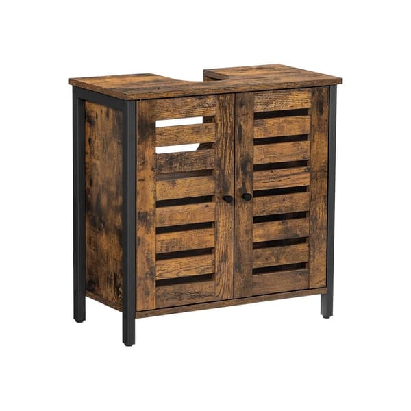 Vaskeskab vintage brun-sort