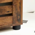 Miniatyrbild 6 av 6: Golvskåp för badrum, förvaringsskåp, multifunktionsskåp, med 2 lamelldörrar, justerbart hyllplan, sideboard, för sovrum, vardagsrum, kök, rustikt bru