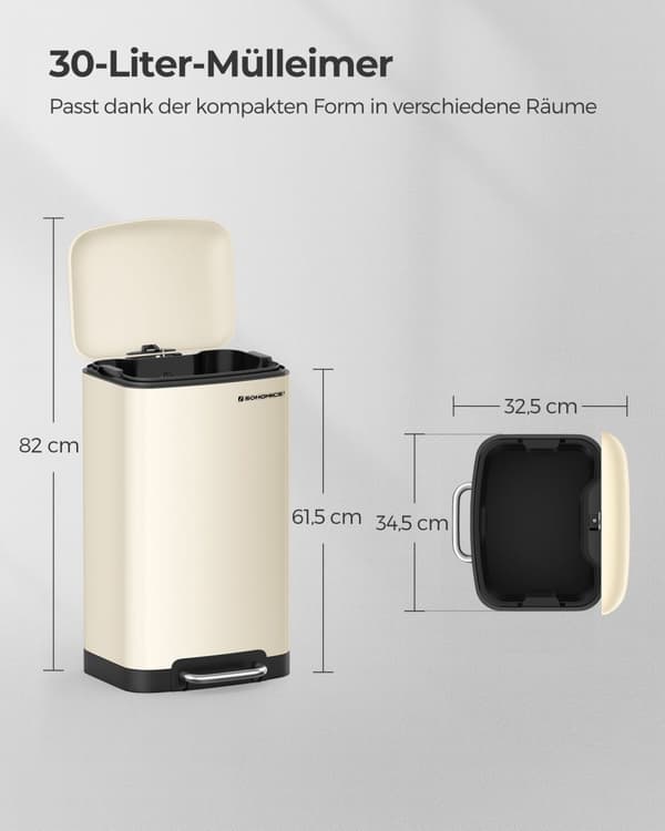 Pedalhink med innerhink gräddvit