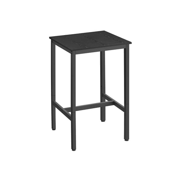 Barbord med stålstel 60 x 60 x 92 cm ibenholt sort-sort