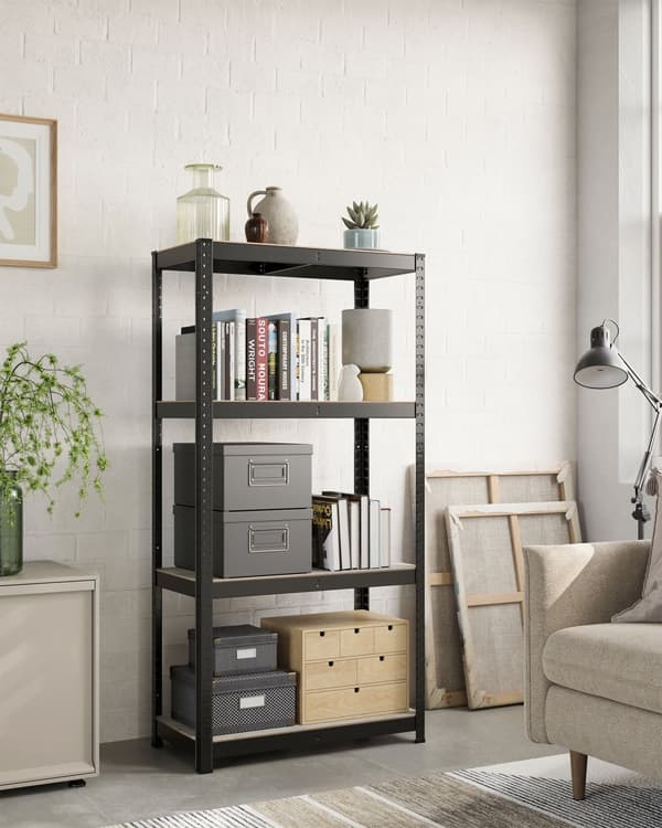 Stående hylde 40 x 80 x 160 cm med 4 justerbare hylder