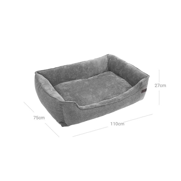 Koiran sänky, pellavan näköinen lemmikkisänky, koiran sohvasänky korotetuilla reunoilla, liukumaton pohja, irrotettava pestävä päällinen, XL, suurill