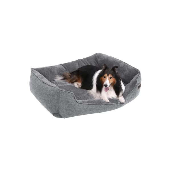 Koiran sänky, pellavan näköinen lemmikkisänky, koiran sohvasänky korotetuilla reunoilla, liukumaton pohja, irrotettava pestävä päällinen, XL, suurill