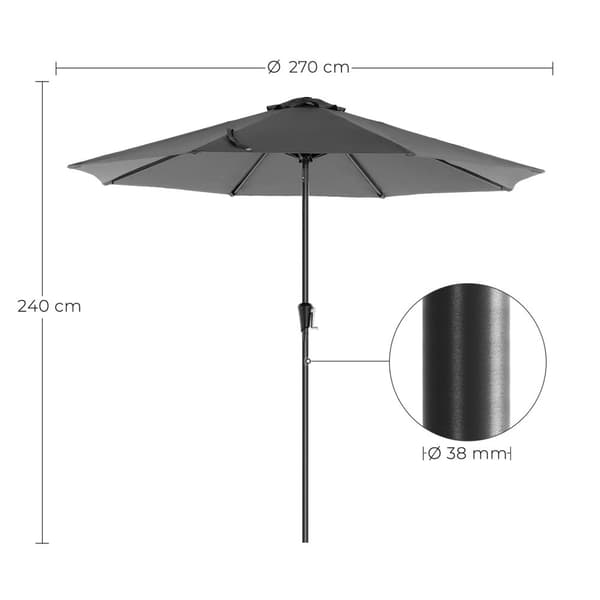 Parasoll Ø 270 cm