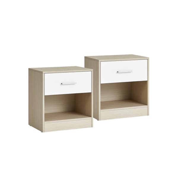 Sängbord set om 2 naturbeige-naturbeige-classic white