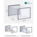 Miniatyrbild 6 av 6: Skokartonger set om 18 transparent-grå