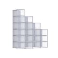 Miniatyrbild 1 av 6: Skokartonger set om 18 transparent-grå