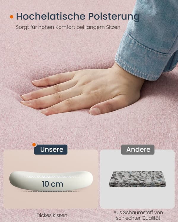 Kontorstol med bredt sæde og pastelfarvet stel