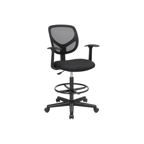 Songmics Kontorsstol Ergonomisk arbetsstol med armstöd,  Svart