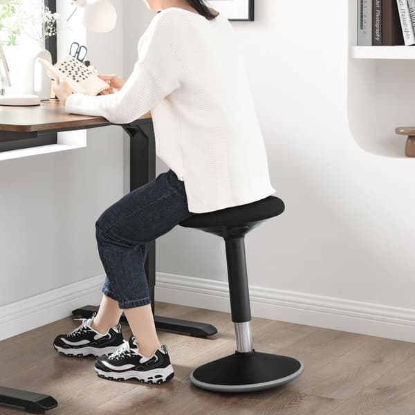 Active Stool, Wobble Stool ståbordsstol, balansstol, justerbar höjd 55-70 cm, ingen montering krävs, svart