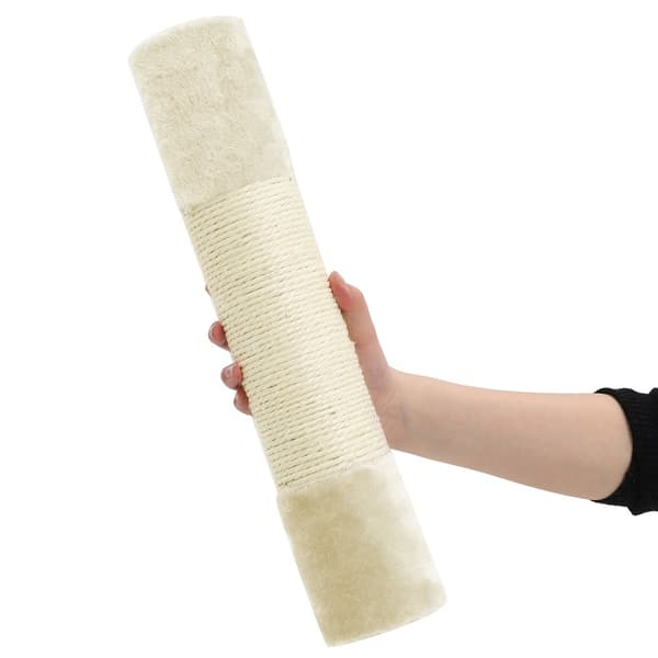 Raapimispylväs, jossa on 2 luolaa 84 cm Beige