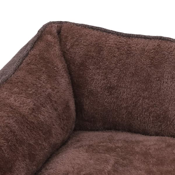 Tvättbar hundbädd 75 cm brun
