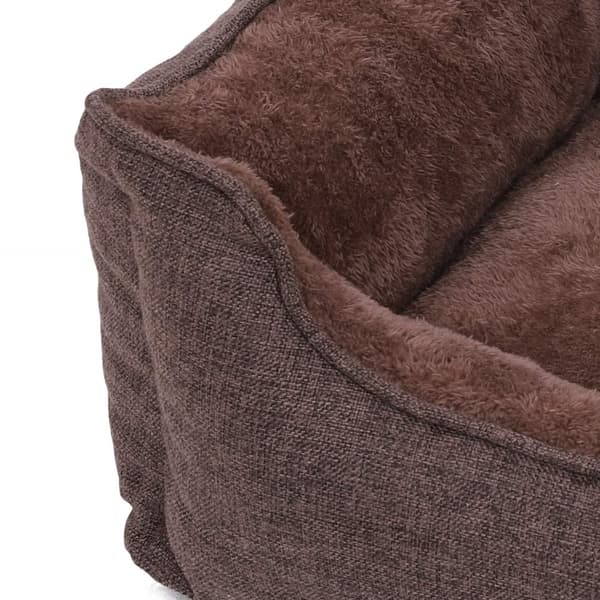 Tvättbar hundbädd 75 cm brun