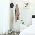 Miniatyrbillede 3 af 6: Heavy Duty Coat Hat Stand Rack Garment Coat Tree 9 Hook Metal, 176 cm Hvid