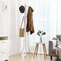 Miniatyrbillede 4 af 6: Heavy Duty Coat Hat Stand Rack Garment Coat Tree 9 Hook Metal, 176 cm Hvid