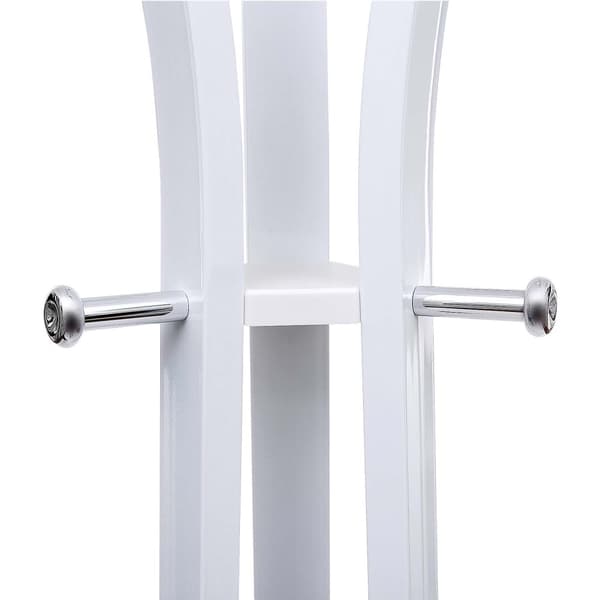 Heavy Duty Coat Hat Stand Rack Garment Coat Tree 9 Hook Metal, 176 cm Hvid