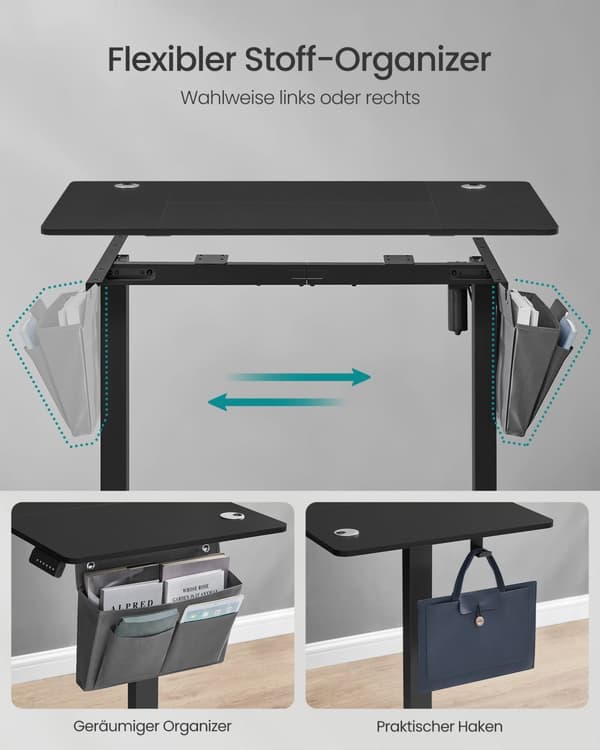 Höjdjusterbart elektriskt skrivbord 60 x 110 x (72-120) cm