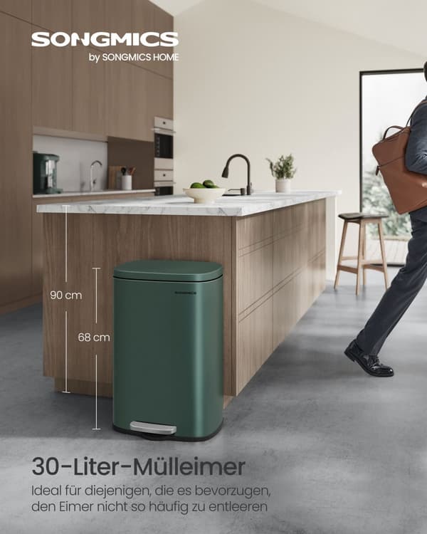 Köksavfallskärl 50 liter vintage grön