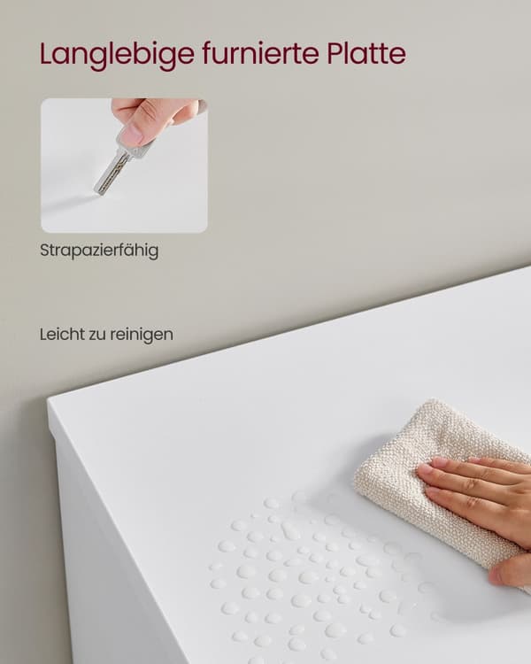 TV-skåp med LED-belysning och öppna hyllor