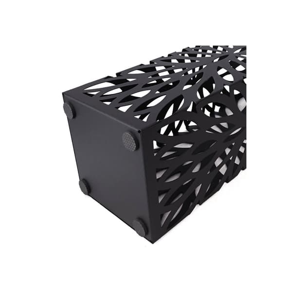 Metallinen sateenvarjoteline, moderni neliön muotoinen sateenvarjoteline, 15,5 x 15,5 x 49 cm, 4 koukkua ja irrotettava tippa-alusta, eteiseen, toimi