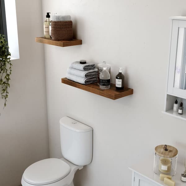 Kelluva hylly, seinähylly kirjoille, valokuville, keräilyesineille, seinään kiinnitettävä toimistohylly, 40 x 20 x 3,8 cm, MDF, olohuoneeseen, keitti