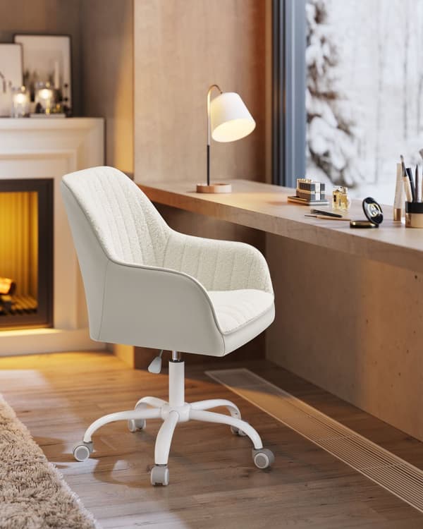 Möblerad kontorsstol cappuccino beige-cloud white