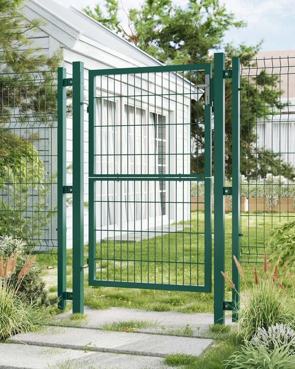 Garden Galvaniserat stål Robust och tålig med lås och nyckel Grind Mått: 150 x 106 cm Grön