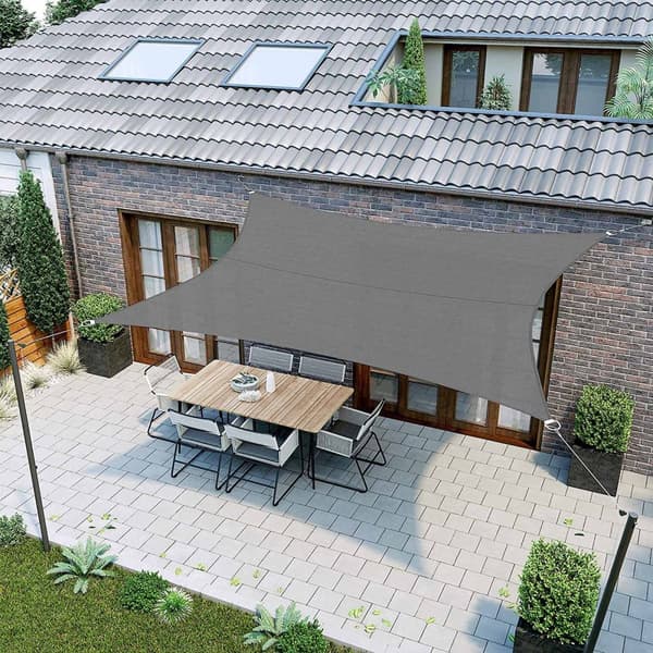 2 x 3 m Aurinkopurje, vedenkestävä vähintään 1000 mm, 93% UV-suojaus Aurinkovarjopurje repeytymiskestävästä polyesteristä, säänkestävä, puutarhaan te