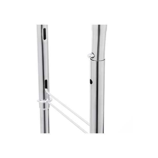 Raskas metallinen vaateteline 110kg Raskas vaateteline pyörillä Pituus 129-169 cm Kromi Kromi