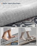 Miniatyrbillede 3 af 6: Area Rug 160 x 230 cm Living Room Rug Non-Slip Rug Traditional Vintage Style Living Room Kitchen Hallway Dining Room Machine Washable Dove Grey
