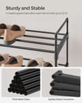 Miniatyrbillede 5 af 6: Skostativ, 4-lags skoorganisator, metalstativ til opbevaring af 20 par sko, nem montering, entré, sort LSA14BK