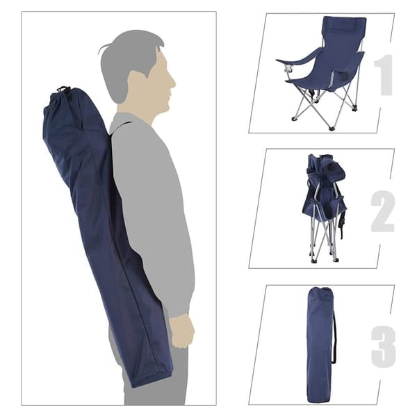 Campingstolar med armstöd set om 2