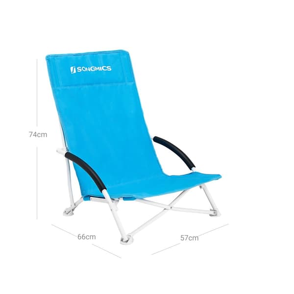 Strandstol med højt ryglæn