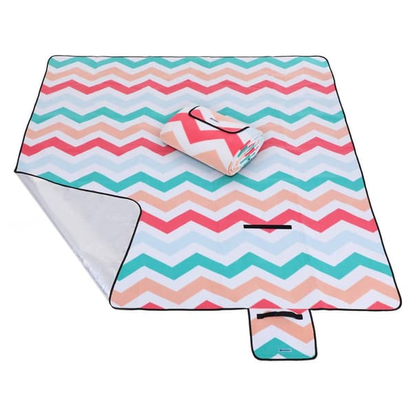 Picnic-tæppe i flannel ZigZag XXL