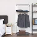Miniatyrbillede 3 af 6: Stofgarderobe, sammenklappeligt skab med bøjlestang, enkelt tøjstativ, opbevaringsorganizer til tasker, legetøj, sko, stue, soveværelse, garderobe, 7