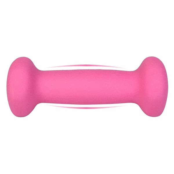 Set med 2 hantlar, 2 x 0,5 kg halkfria handvikter i neopren med matt yta, hemmaträning, fitness, rosa