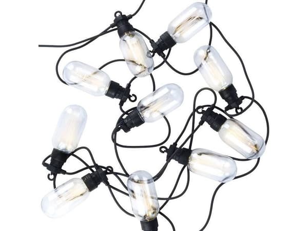 Vilde juletrelys LED hagekrans 10 stk 9,5 m