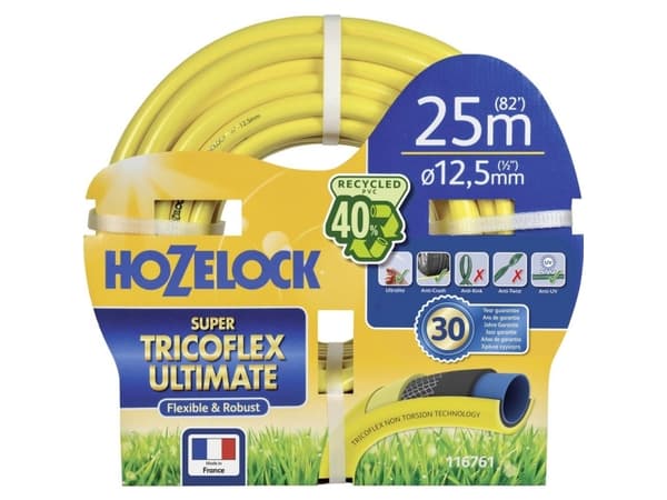 Hozelock 116761, 25 m, Over bakken, Gult, Hageslange, PVC, 1,25 cm